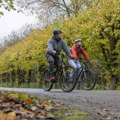Cykellister på Herregårdsruten i efteråret - Foto; Destination Fyn